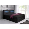 Boxspring postel SONNO s úložným prostorem, LED a USB