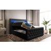 Boxspring postel SONNO s úložným prostorem, LED a USB