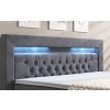 Boxspring postel SERA s úložným prostorem (4 šuplíky) a LED