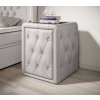 Noční stolek Josy, eko kůže - bílá
