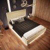 Boxspring postel RELINA s úložným prostorem a LED