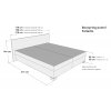 Boxspring postel PALLADIO s úložným prostorem - rozmery