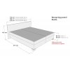 Boxspring postel RIALTO s úložným prostorem - rozmery