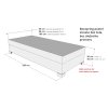 Čalouněná boxspring postel VENETO bez úložného prostoru - rozměry