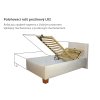 Čalouněná postel QUATRO s dlouhým čelem a úložným prostorem - LR2