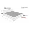 Americká boxspring postel MURANO s úložným prostorem - rozměry