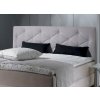 Manželská čalouněná boxspring postel DIVA s úložným prostorem - čelo