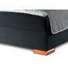 Manželská čalouněná boxspring postel CORALO s úložným prostorem - nožičky