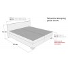 Manželská čalouněná boxspring postel CORALO s úložným prostorem - rozměry