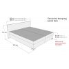Čalouněná boxspring postel CORALO s úložným prostorem - rozměry