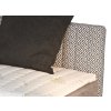 Čalouněná boxspring postel NOVO s dlouhým čelem a úložným prostorem - čelo