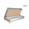 Postel DONA s hlavovým čelem a úložným prostorem - pevná deska