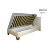 Postel XXL s hlavovým čelem a úložným prostorem - nepolohovatelný lamelový rošt