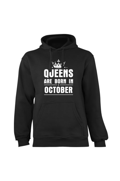 Mikina s potlačou "Queens are born in"