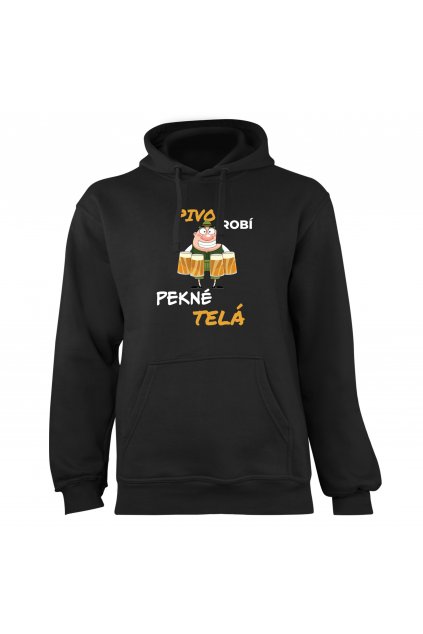 Mikina s potlačou "Pivo robí pekné telá"