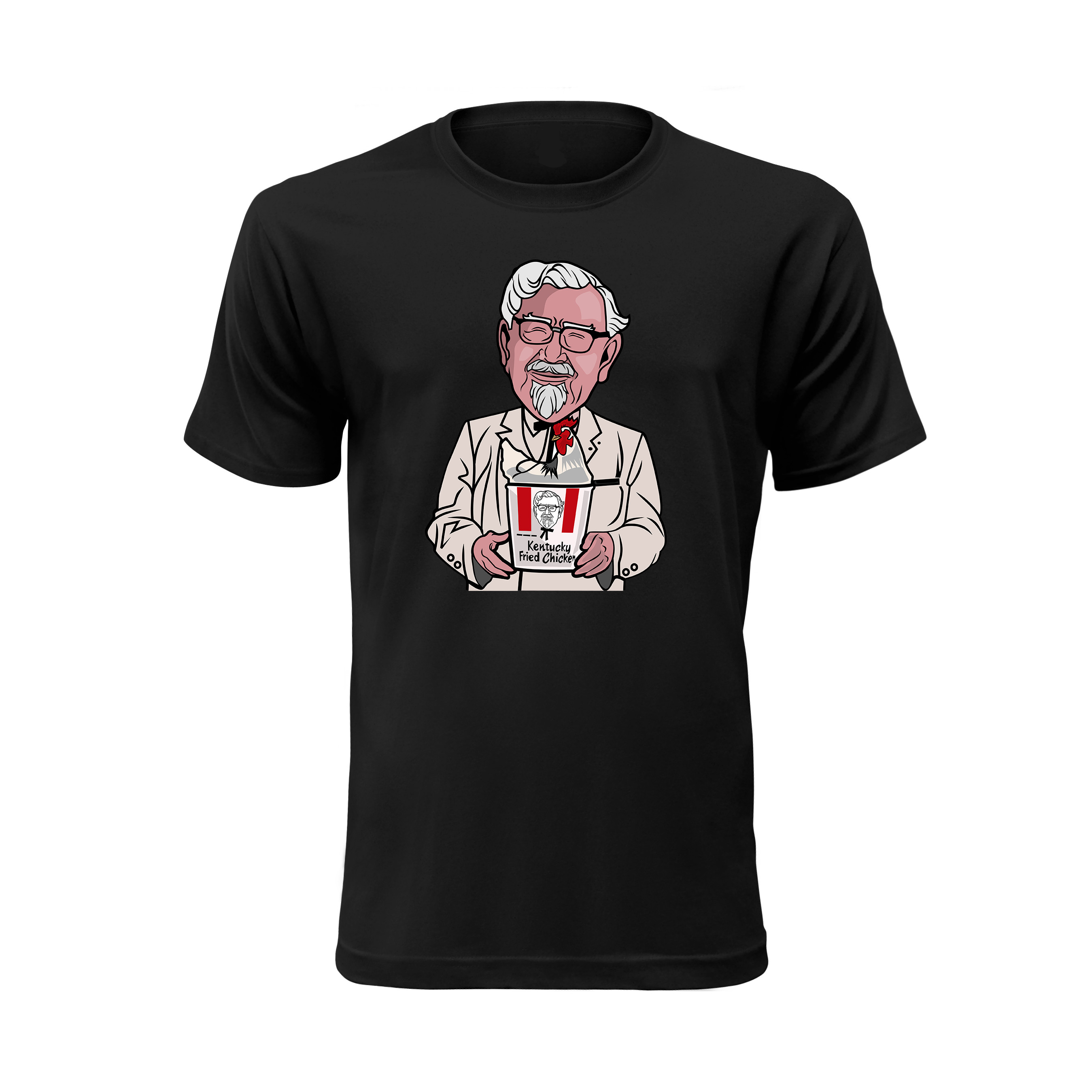 Tričko s potlačou "KFC" Farba: Biela, Veľkosť: 4XL