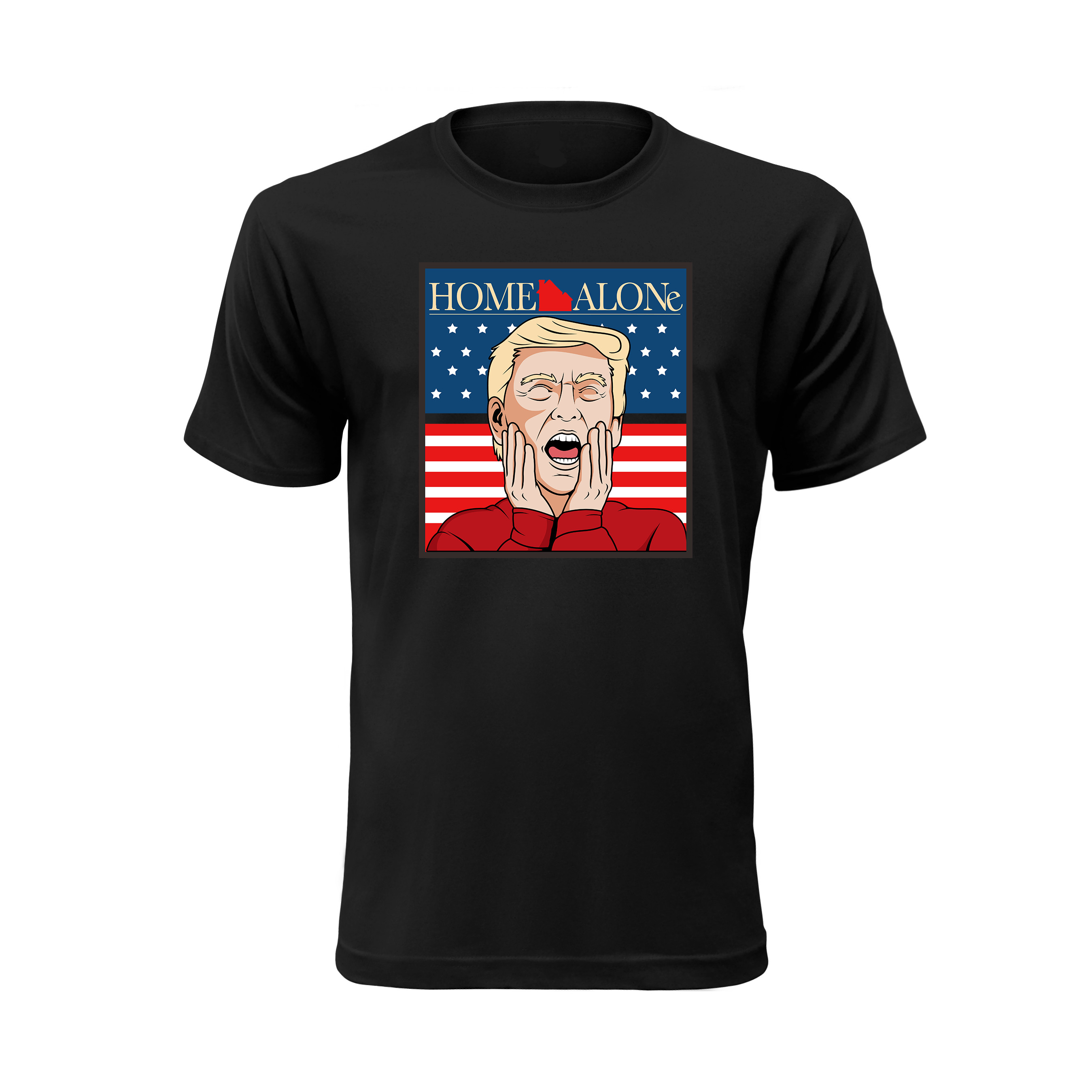 Tričko s potlačou "Home Alone - Donald Trump" Farba: Tyrkysová, Typ: Dámske, Veľkosť: 2XL