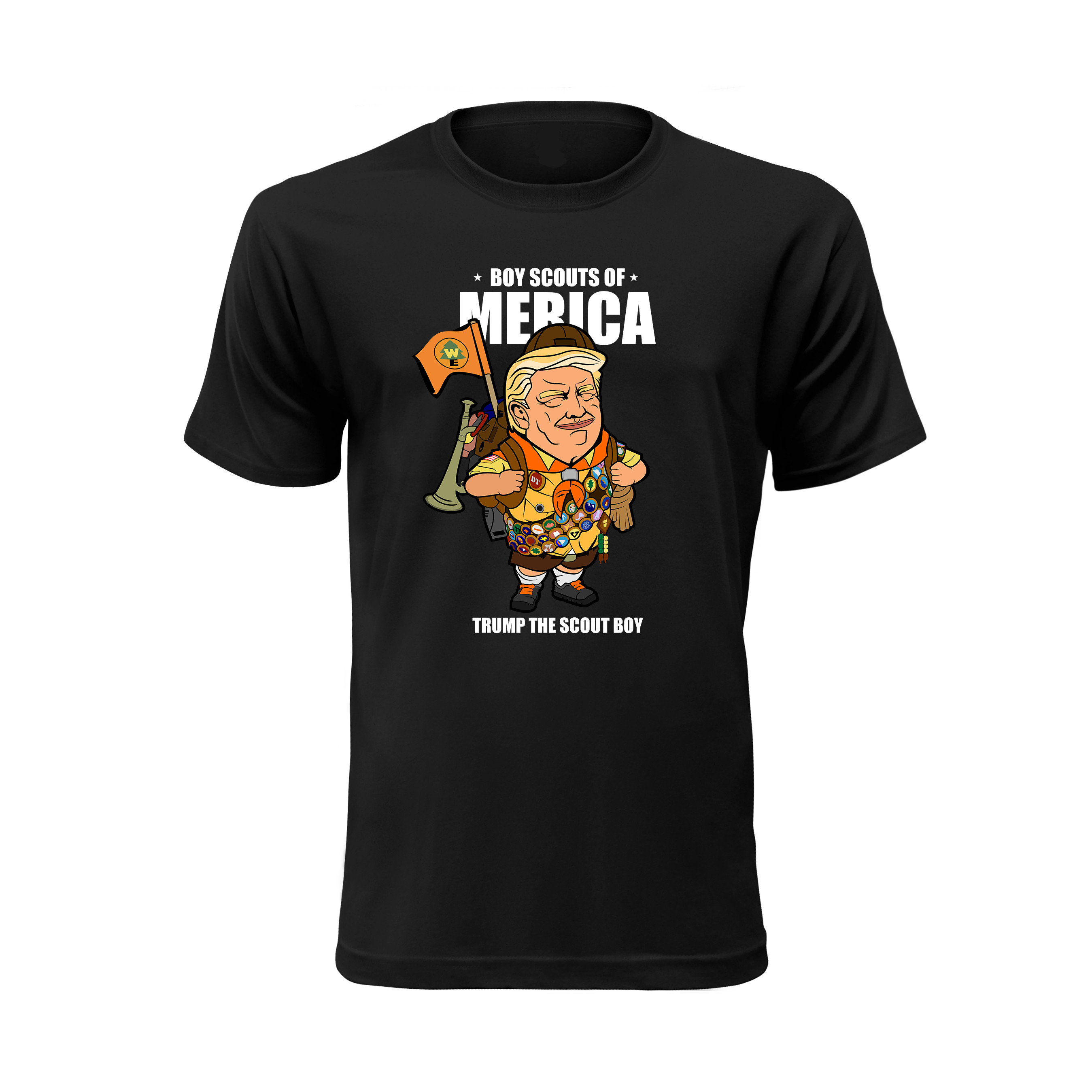 Tričko s potlačou "Donald Trump - skaut" Farba: Mentolová, Typ: Pánske, Veľkosť: XL