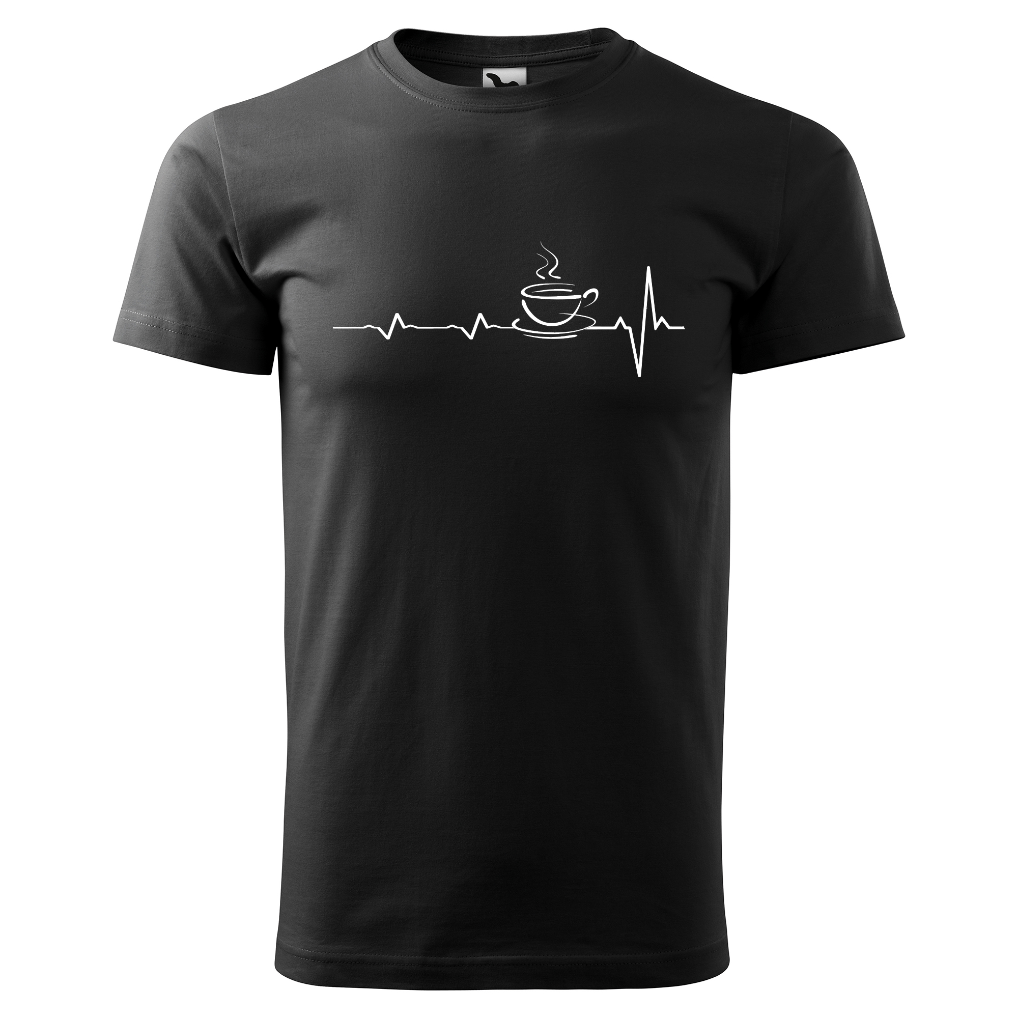Tričko s potlačou "EKG Káva" Farba: Biela, Typ: Dámske, Veľkosť: 2XL