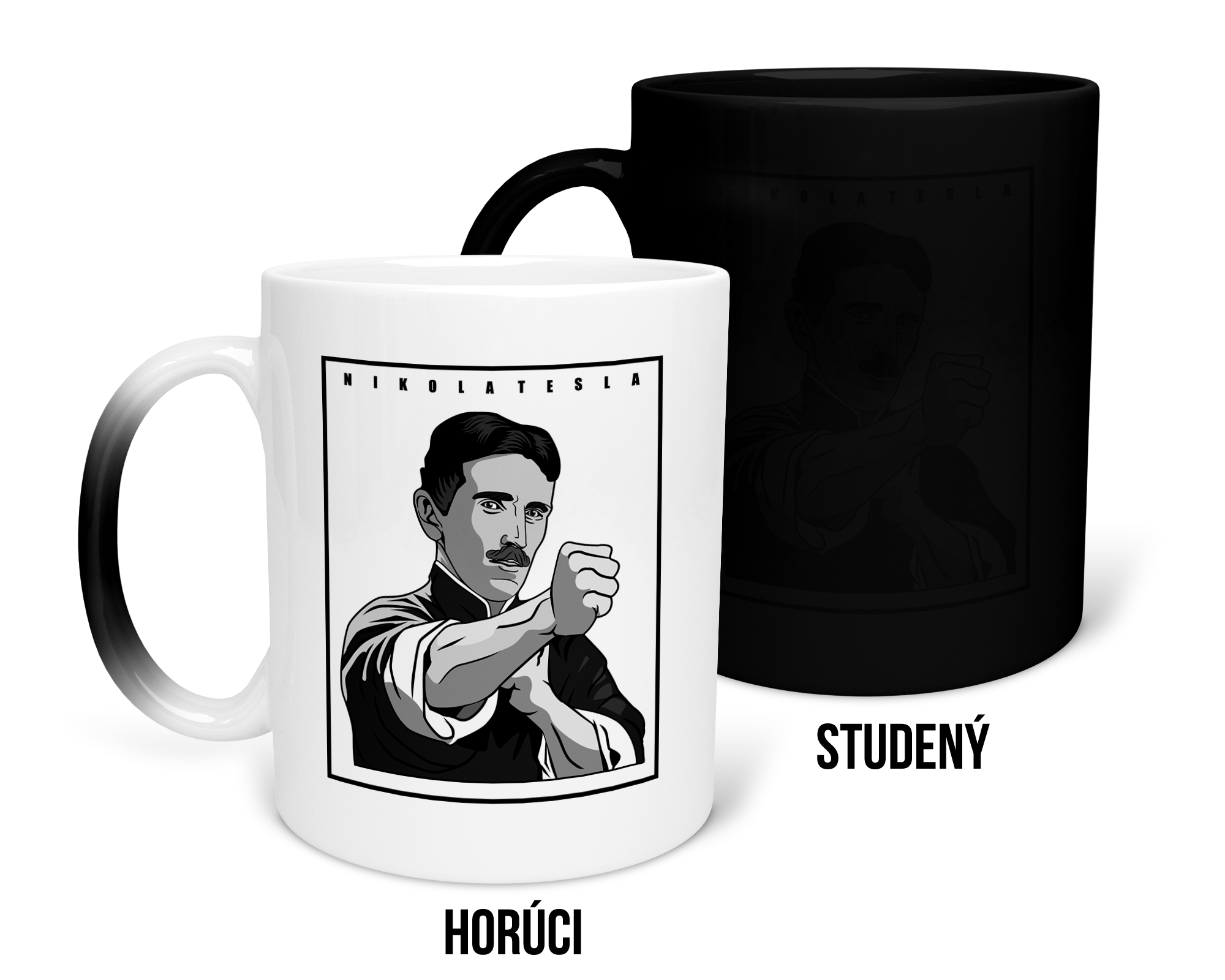 Hrnček s potlačou "Nikola Tesla" Typ: Magický