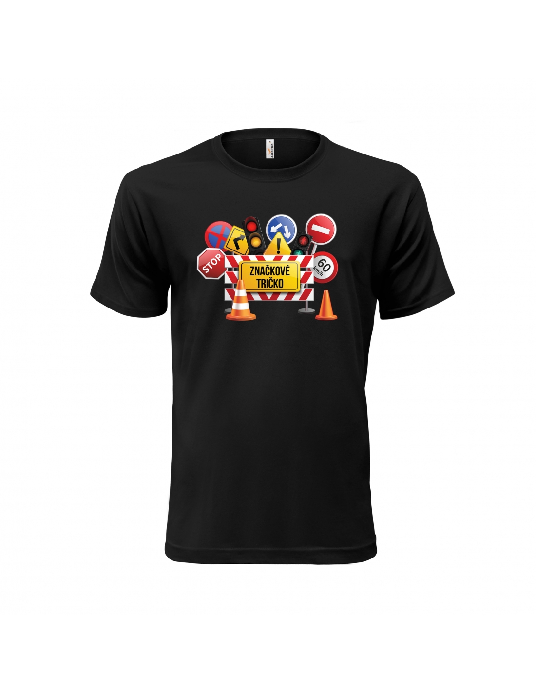 Tričko s potlačou "Značkové tričko" Farba: Čierna, Typ: Detské, Veľkosť: S (110-116)