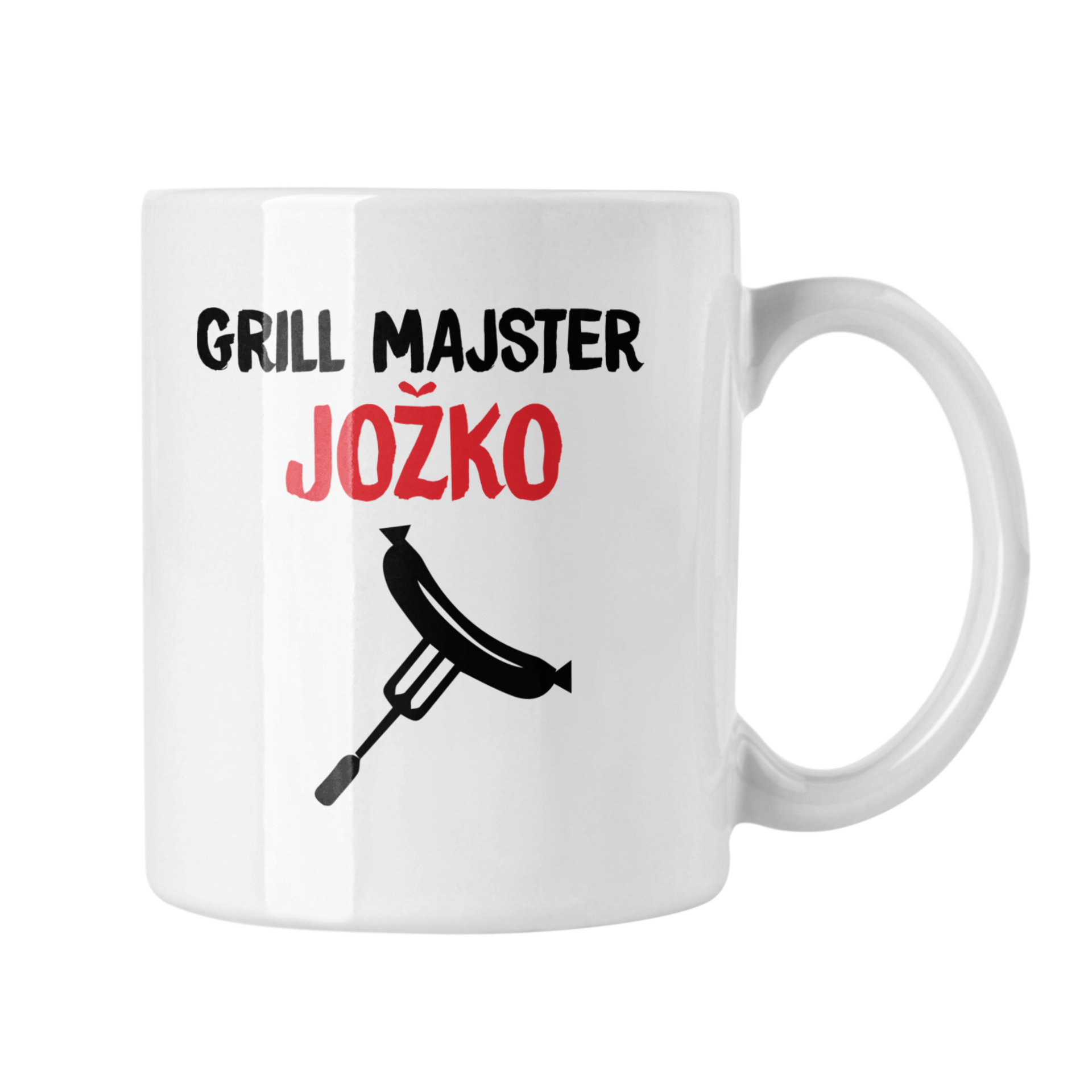 Hrnček s potlačou "Grill majster *MENO*" Typ: Biely
