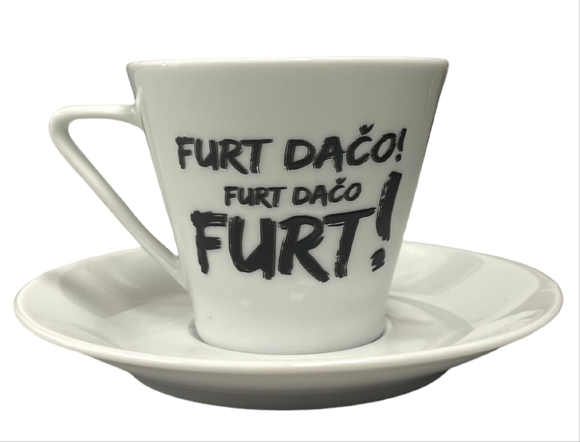 Kávová šálka 180ml s potlačou "Furt dačo"