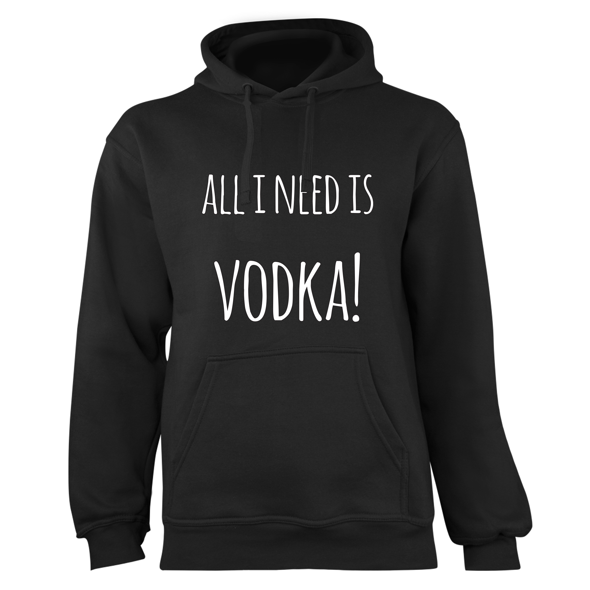 Mikina s potlačou "All i need is vodka" Farba: Čierna, Typ: Pánske, Veľkosť: 3XL
