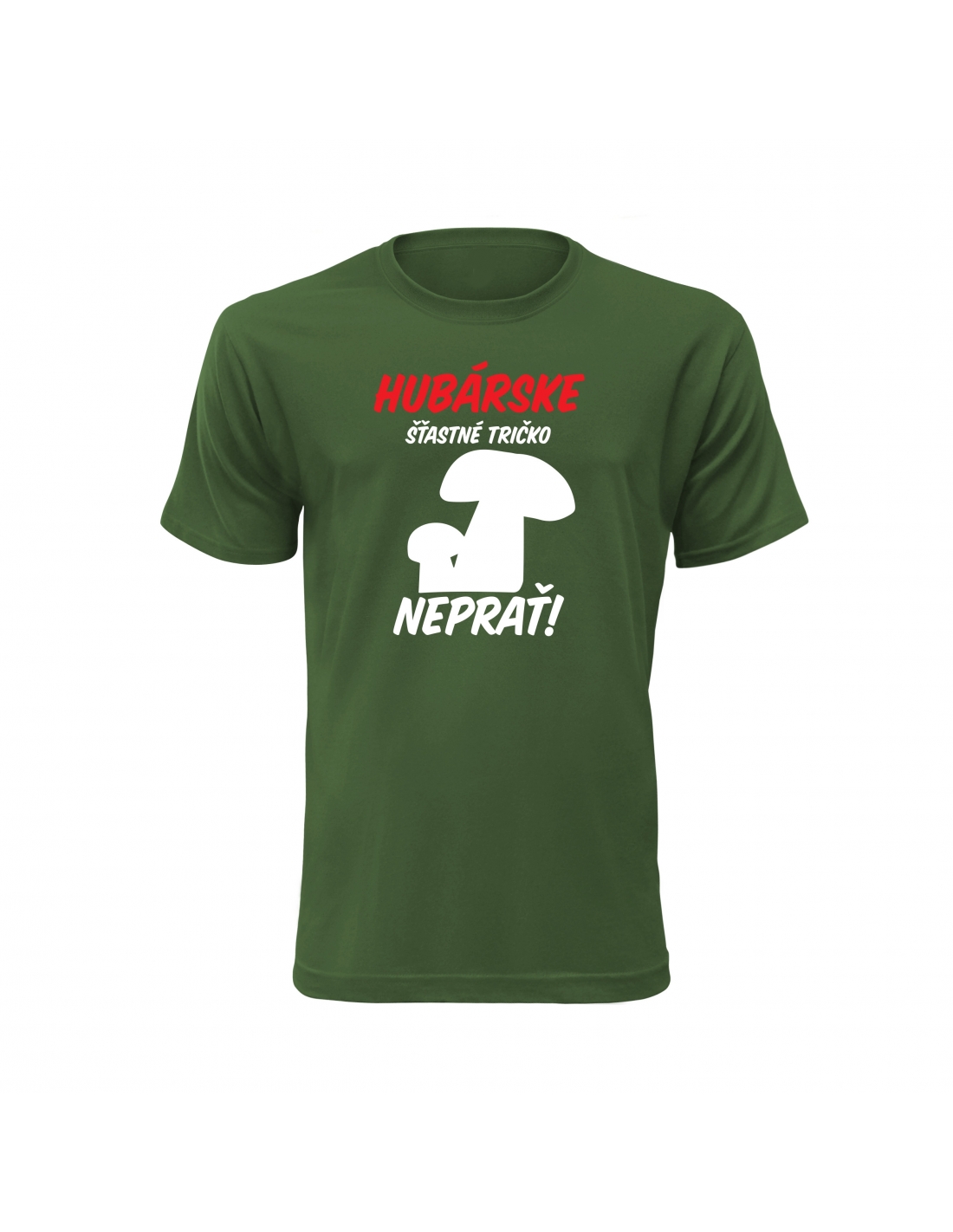 Tričko s potlačou Šťastné hubárske tričko" Farba: Čierna, Veľkosť: 4XL