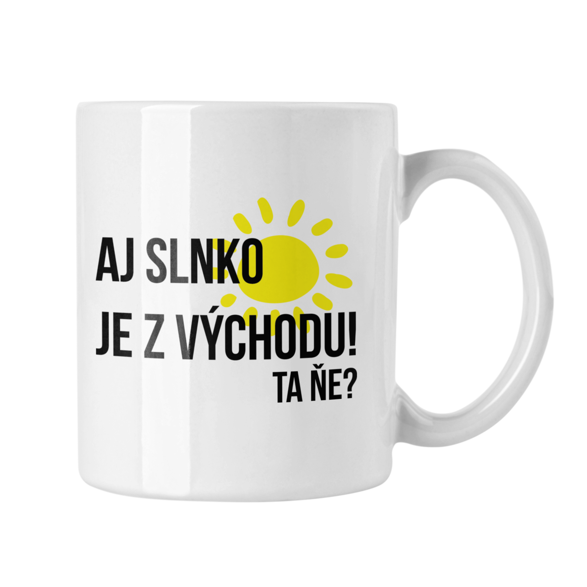 Hrnček s potlačou Slnko z východu Typ: Biely