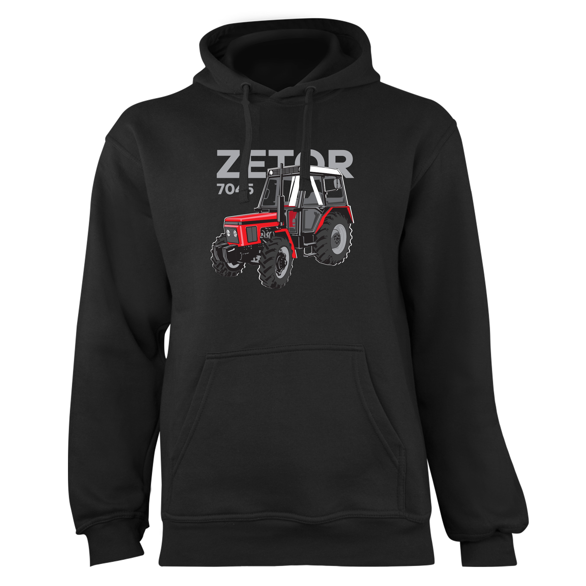 Mikina s potlačou Zetor 7045 Farba: Čierna, Typ: Dámske, Veľkosť: 2XL