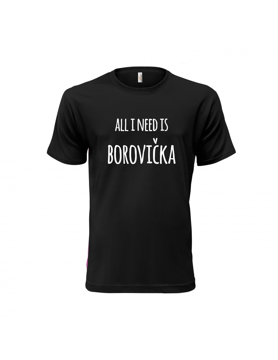 Tričko s potlačou "All i need is borovička" Farba: Červená, Typ: Dámske, Veľkosť: M