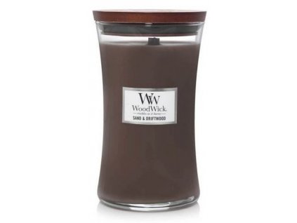 Svíčka WoodWick Sand & Driftwood Písek a Naplavené Dřevo 609,5g velká