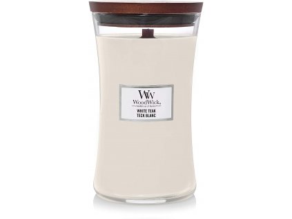 Svíčka WoodWick White Teak Bílý Teak 609,5g velká
