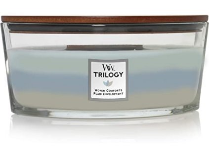 Svíčka WoodWick Woven Comfort Hřejivé Pohodlí 453,6g lodička