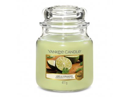 Svíčka Yankee Candle Lime & Coriander Limetka a Koriandr 411g střední