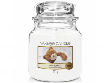 Svíčka Yankee Candle Soft Blanket Jemná Přikrývka 411g střední