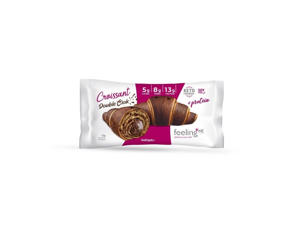 Feeling_OK_proteinový_croissant_double_choco_na_hubnuti_skladem_Brno