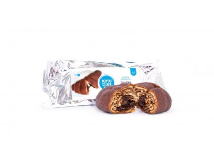 KetoDiet_dietni_proteinovy_keto_nizkokaloricky_croissant_kakaovy_cokoladovy_double_coko_plneny_cokoladovou_naplni_Brno