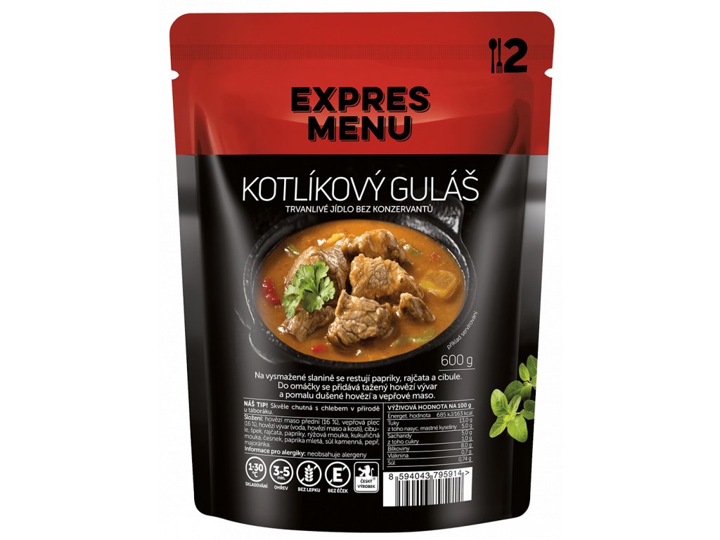 Expres Menu KOTLÍKOVÝ guláš (600 g)