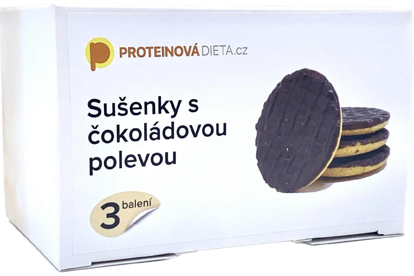 Proteinová Dieta Sušenky s ČOKOLÁDOVOU polevou (3 balení)