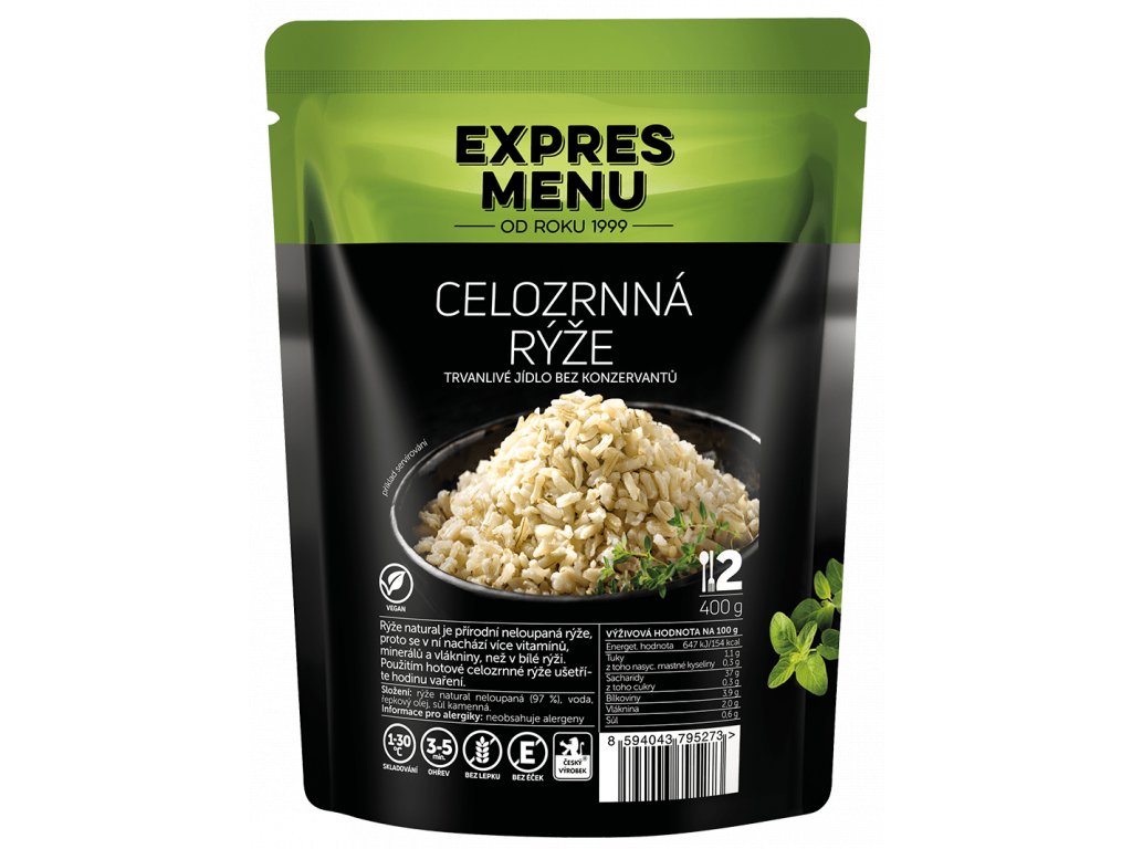 Fotografie Expres Menu Celozrnná RÝŽE (400 g)