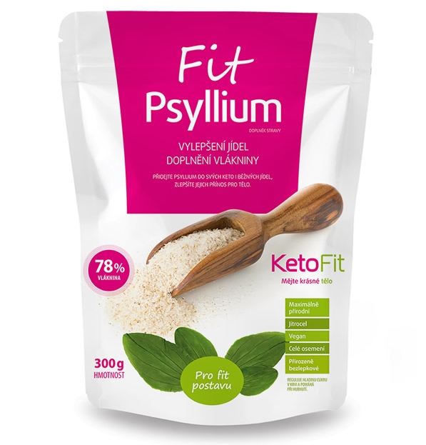 VÝPRODEJ KetoFit Fit Psyllium (300 g) - DMT 5/2024