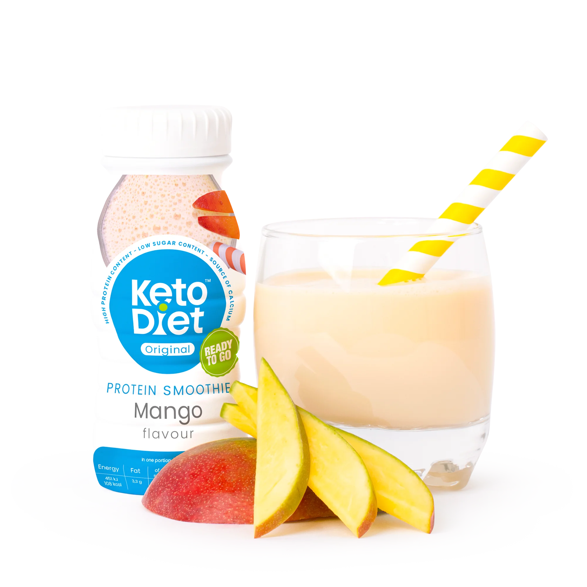 Fotografie KetoDiet READY TO GO Proteinové smoothie MANGO (200 ml – 1 porce)