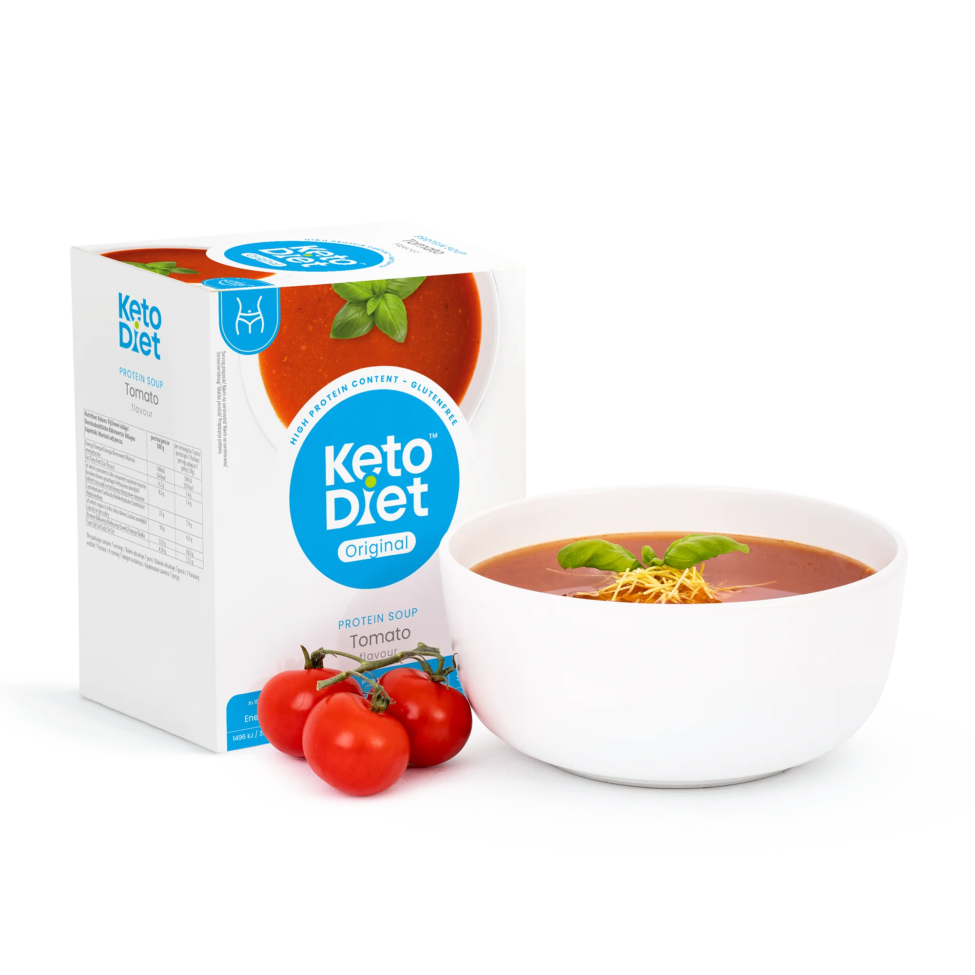 Fotografie KetoDiet Proteinová polévka rajčatová s nudlemi 7 porcí