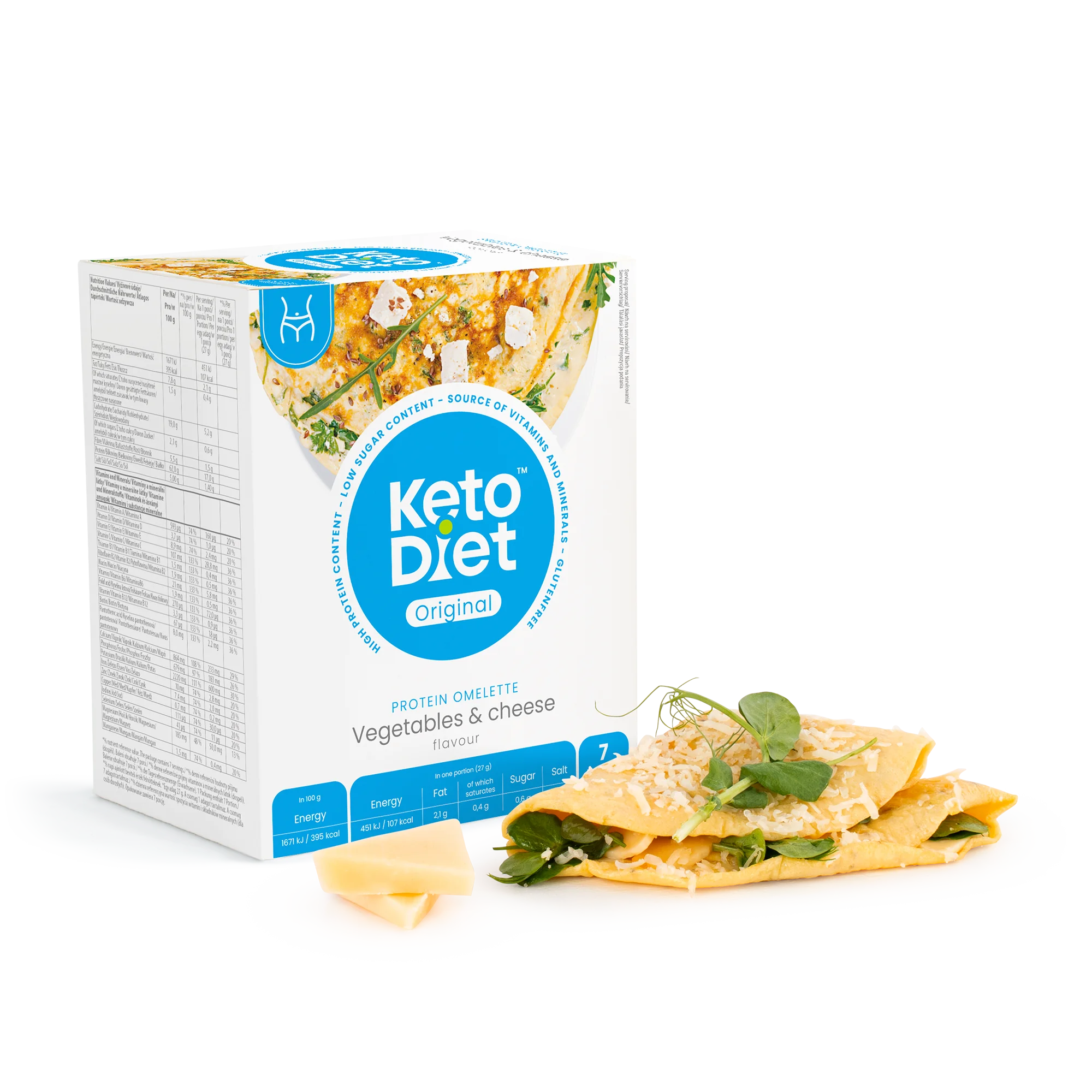 Fotografie KetoDiet Proteinová omeleta – příchuť SÝR (7 porcí)