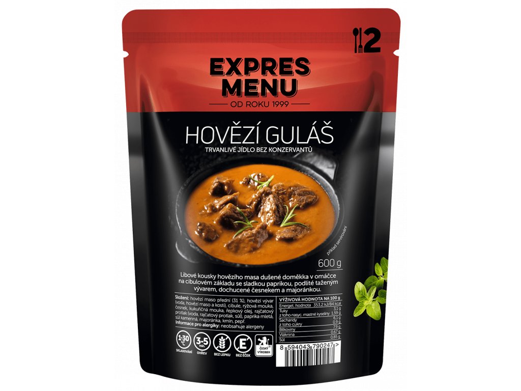 Expres Menu Hovězí GULÁŠ (600 g)