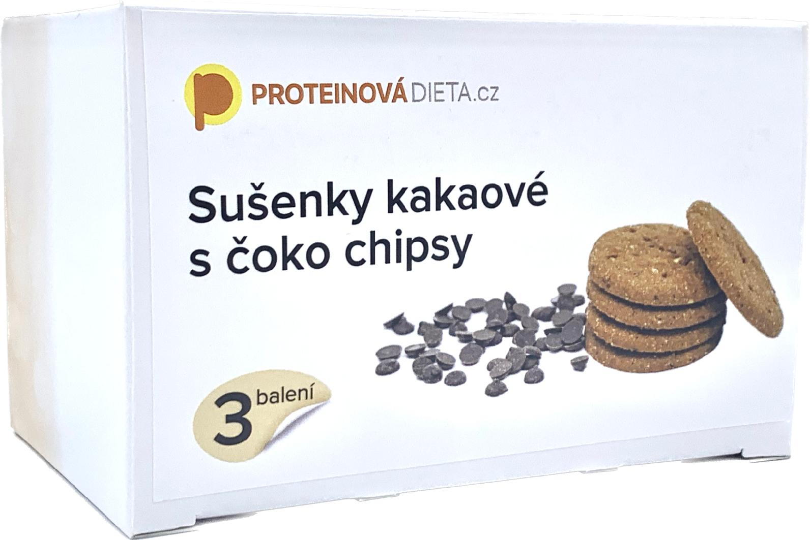 Proteinová Dieta Sušenky KAKAOVÉ s čoko chipsy (3 balení)