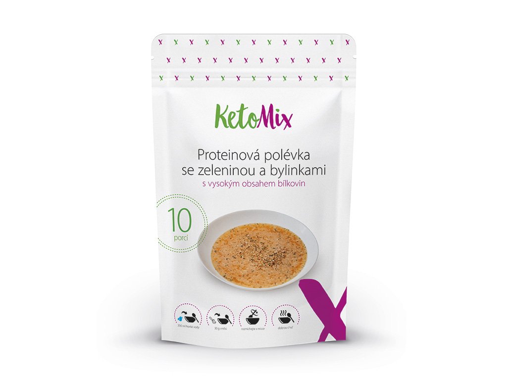 KetoMix Proteinová polévka se zeleninou a BYLINKAMI (10 porcí)