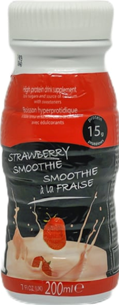 Fotografie Hotový proteinový nápoj Smoothie JAHODA (200 ml - 1 porce)